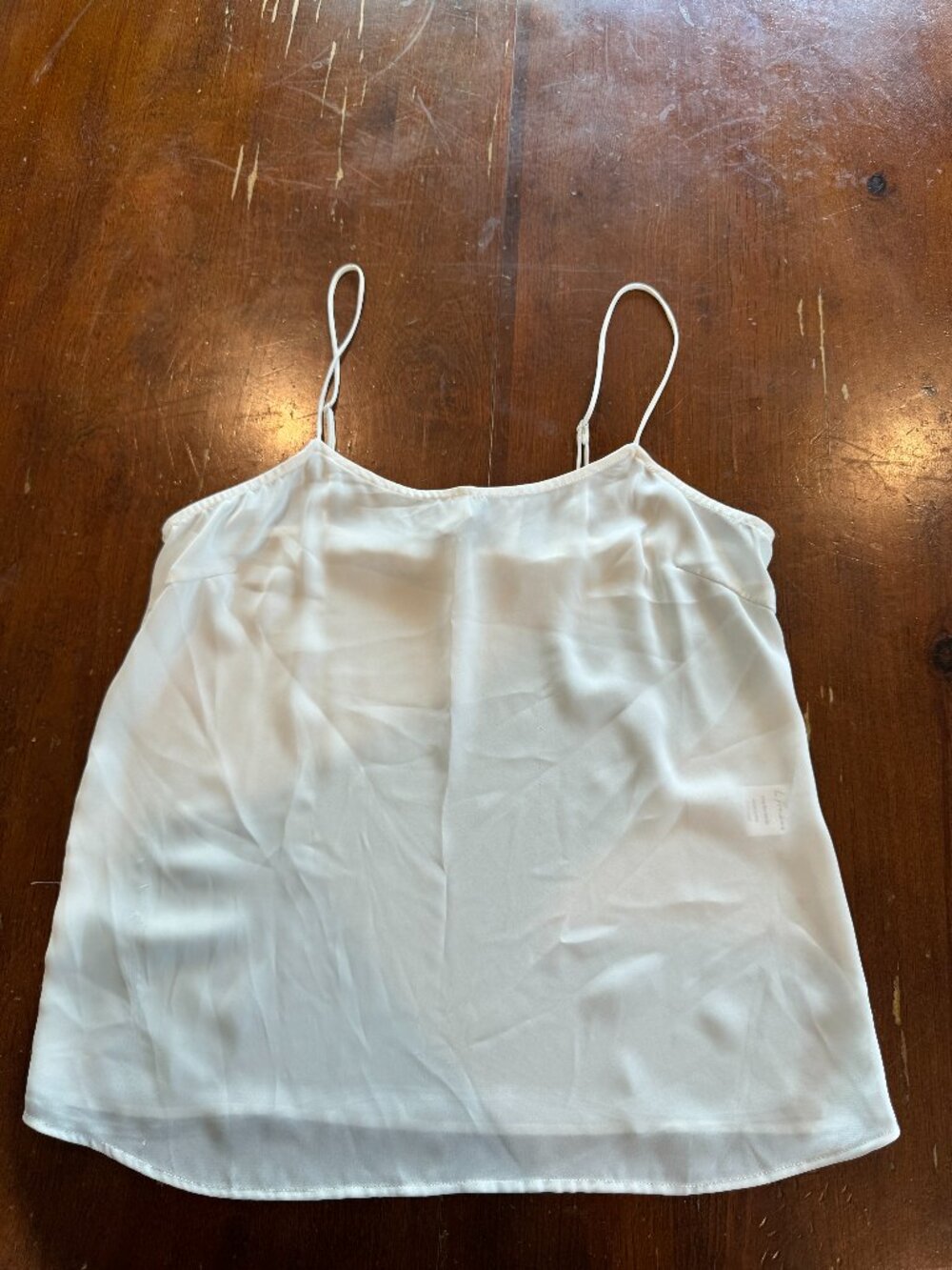 L’Academie Los Angeles Silk Camisole White Size S